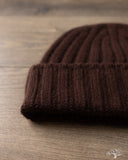 Cableami - Cashmere 2x2 Rib Watch Cap - Brown