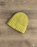 Cableami Cashmere 2x2 Rib Watch Cap - Lime