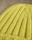 Cableami Cashmere 2x2 Rib Watch Cap - Lime