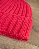 Cableami Cashmere 2x2 Rib Watch Cap - Pink