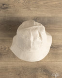 Cableami Linen Herringbone Bucket Hat - Ecru
