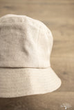 Cableami Linen Herringbone Bucket Hat - Ecru