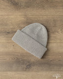 Cableami Linen-Like Finished Cotton Watch Cap - Light Grey