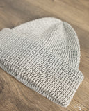 Cableami Linen-Like Finished Cotton Watch Cap - Light Grey