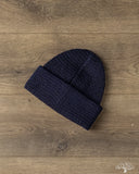 Cableami Linen-Like Finished Cotton Watch Cap - Navy