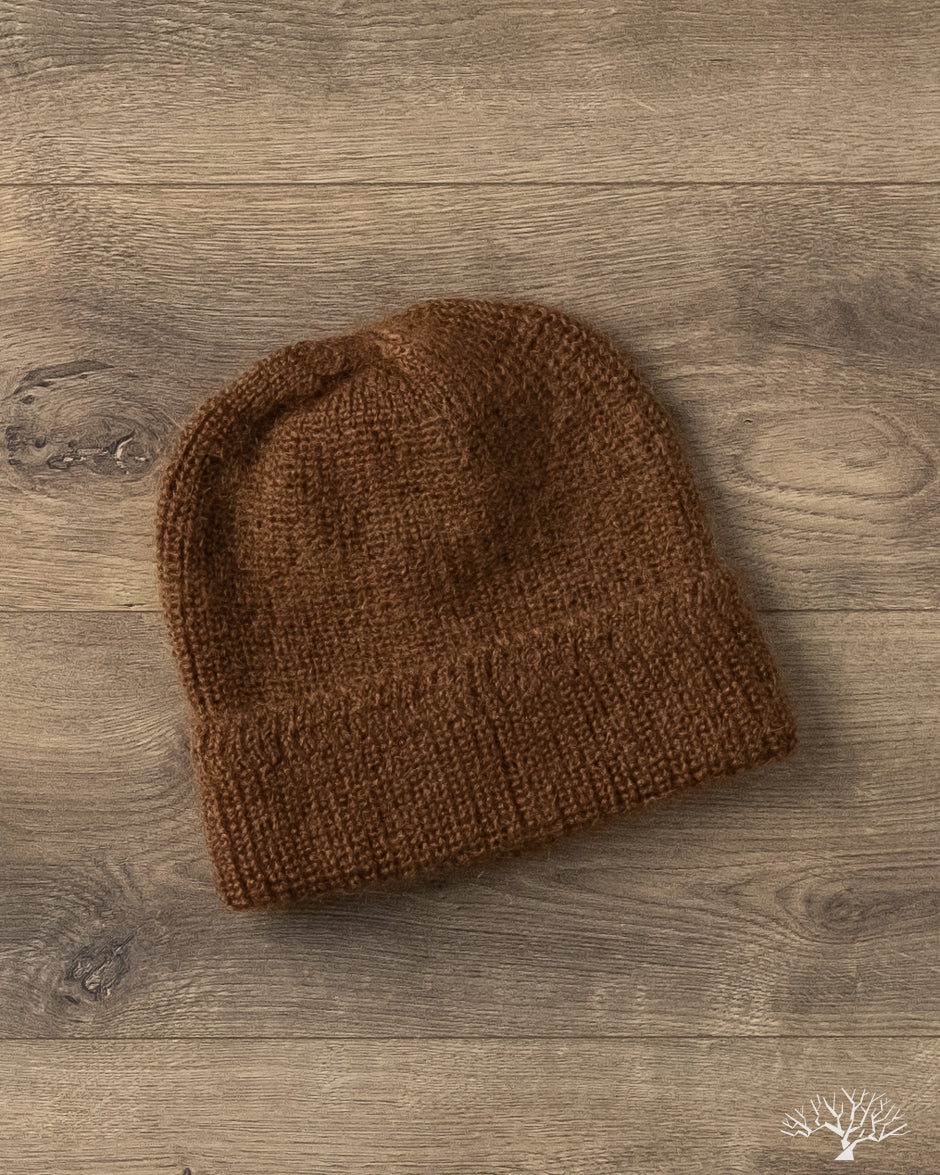 Cableami Mohair Watch Cap - Brown