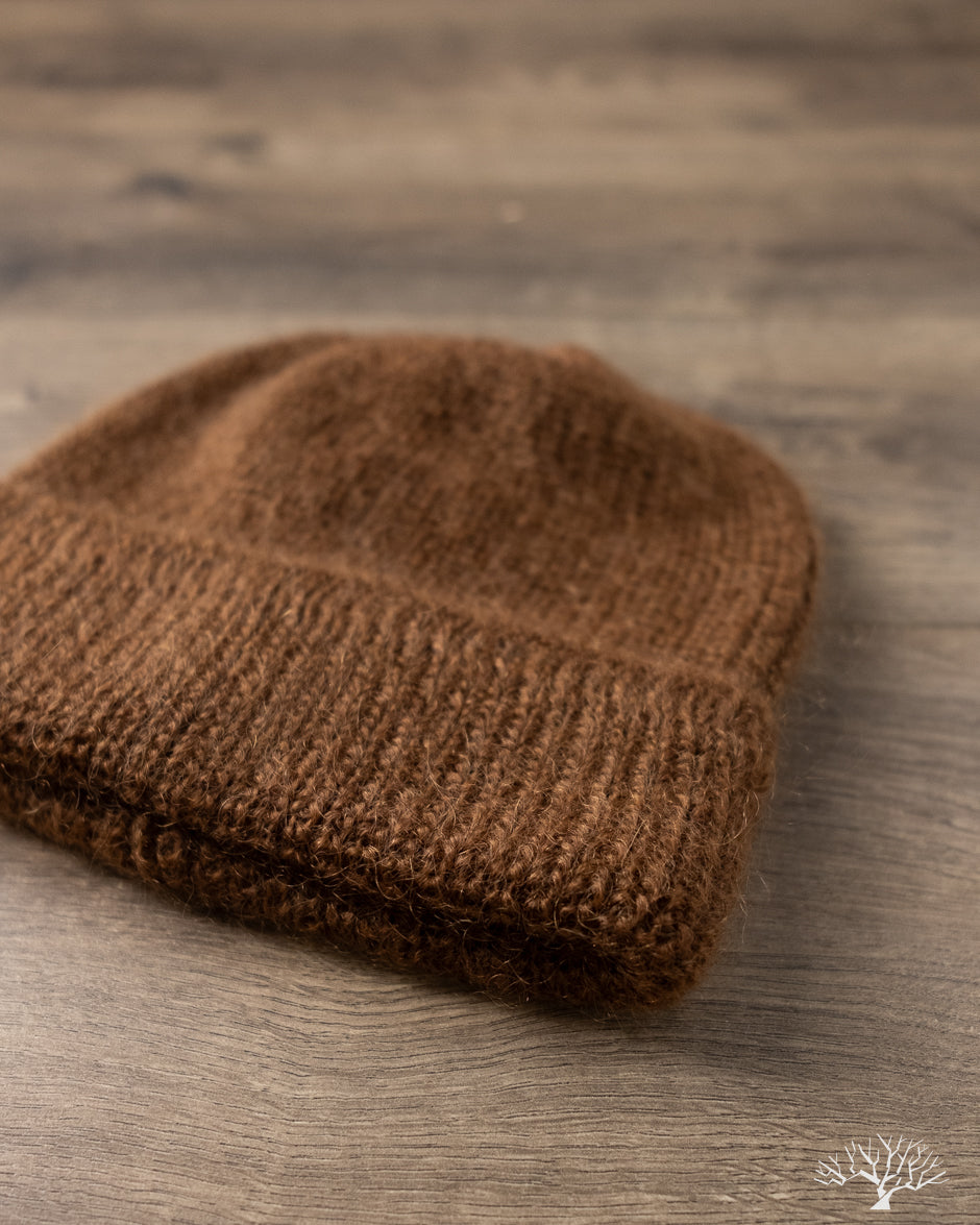 Cableami Mohair Watch Cap - Brown