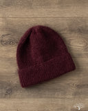 Cableami Mohair Watch Cap - Burgundy