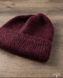 Cableami Mohair Watch Cap - Burgundy