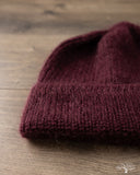 Cableami Mohair Watch Cap - Burgundy