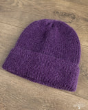 Cableami Mohair Watch Cap - Purple