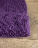 Cableami Mohair Watch Cap - Purple