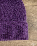 Cableami Mohair Watch Cap - Purple