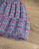 Cableami Space Dyed Yarn 2x2 Rib Watch Cap - Blue