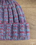 Cableami Space Dyed Yarn 2x2 Rib Watch Cap - Blue