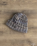 Cableami Space Dyed Yarn 2x2 Rib Watch Cap - Grey