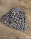 Cableami Space Dyed Yarn 2x2 Rib Watch Cap - Grey