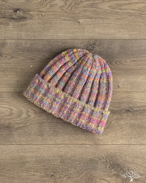 Cableami Space Dyed Yarn 2x2 Rib Watch Cap - Multi