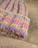 Cableami Space Dyed Yarn 2x2 Rib Watch Cap - Multi
