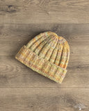 Cableami Space Dyed Yarn 2x2 Rib Watch Cap - Yellow