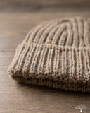 Cableami Wool Short Watch Cap - Beige