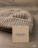 Cableami Wool Short Watch Cap - Beige