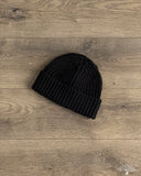 Cableami Wool Short Watch Cap - Black