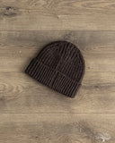 Cableami Wool Short Watch Cap - Brown