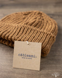 Cableami Wool Short Watch Cap - Camel
