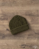 Cableami Wool Short Watch Cap - Olive