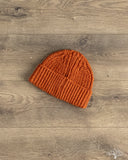 Cableami Wool Short Watch Cap - Orange
