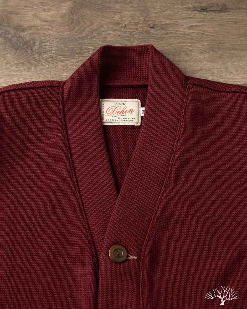Dehen 1920 Classic Cardigan - Burgundy (Modified)