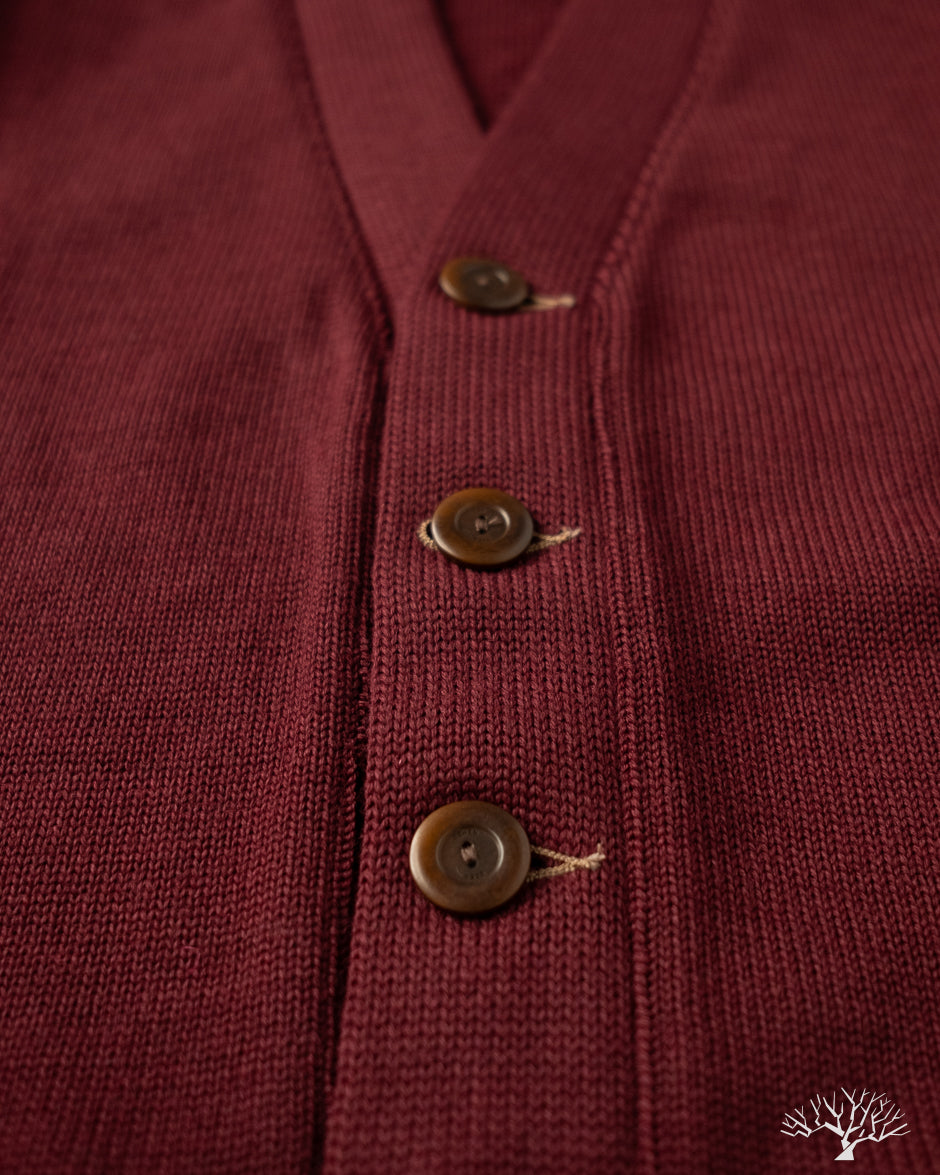 Dehen 1920 Classic Cardigan - Burgundy (Modified)