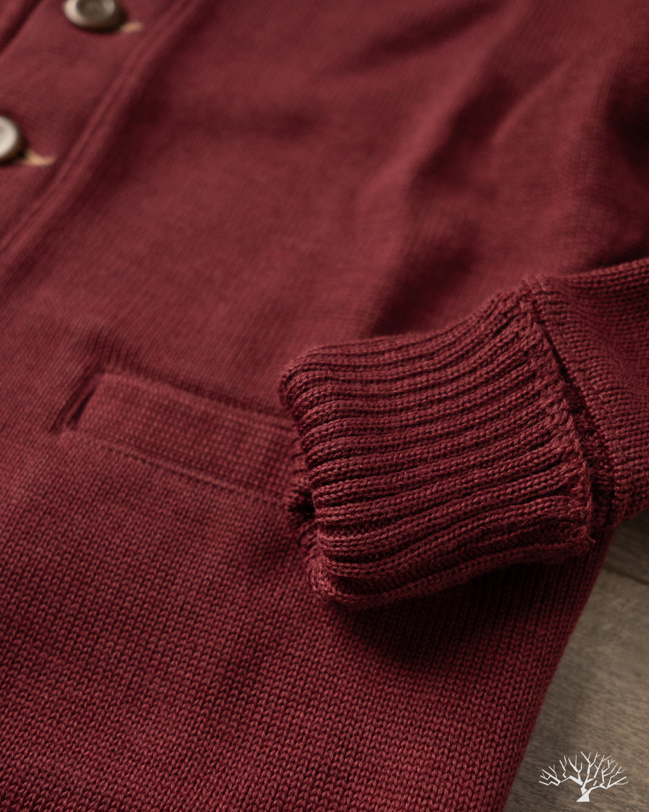 Dehen 1920 Classic Cardigan - Burgundy (Modified)