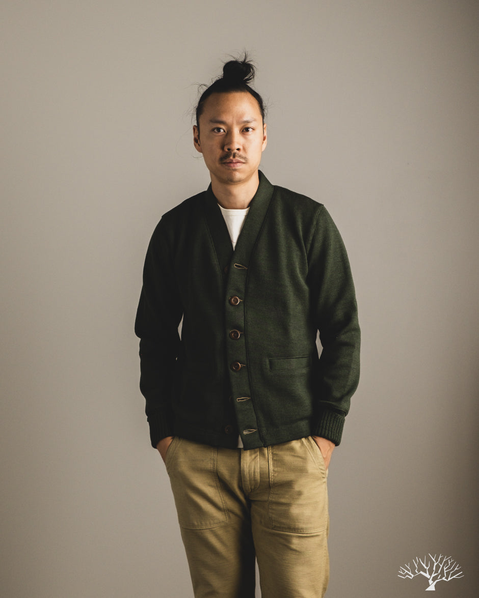 Dehen 1920 Classic Cardigan - Spruce (Modified)