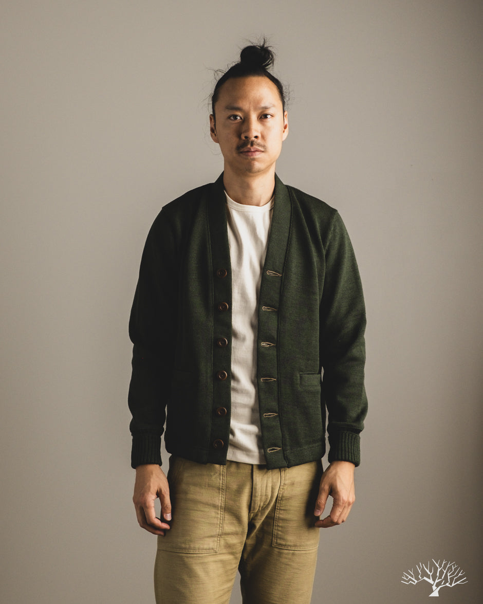 Dehen 1920 Classic Cardigan - Spruce (Modified)