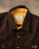 Dehen 1920 Crissman Overshirt - Brown Melton Wool