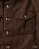 Dehen 1920 Crissman Overshirt - Brown Melton Wool
