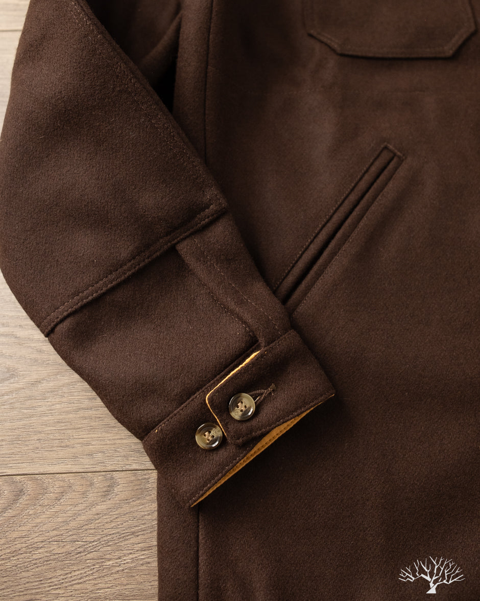 Dehen 1920 Crissman Overshirt - Brown Melton Wool