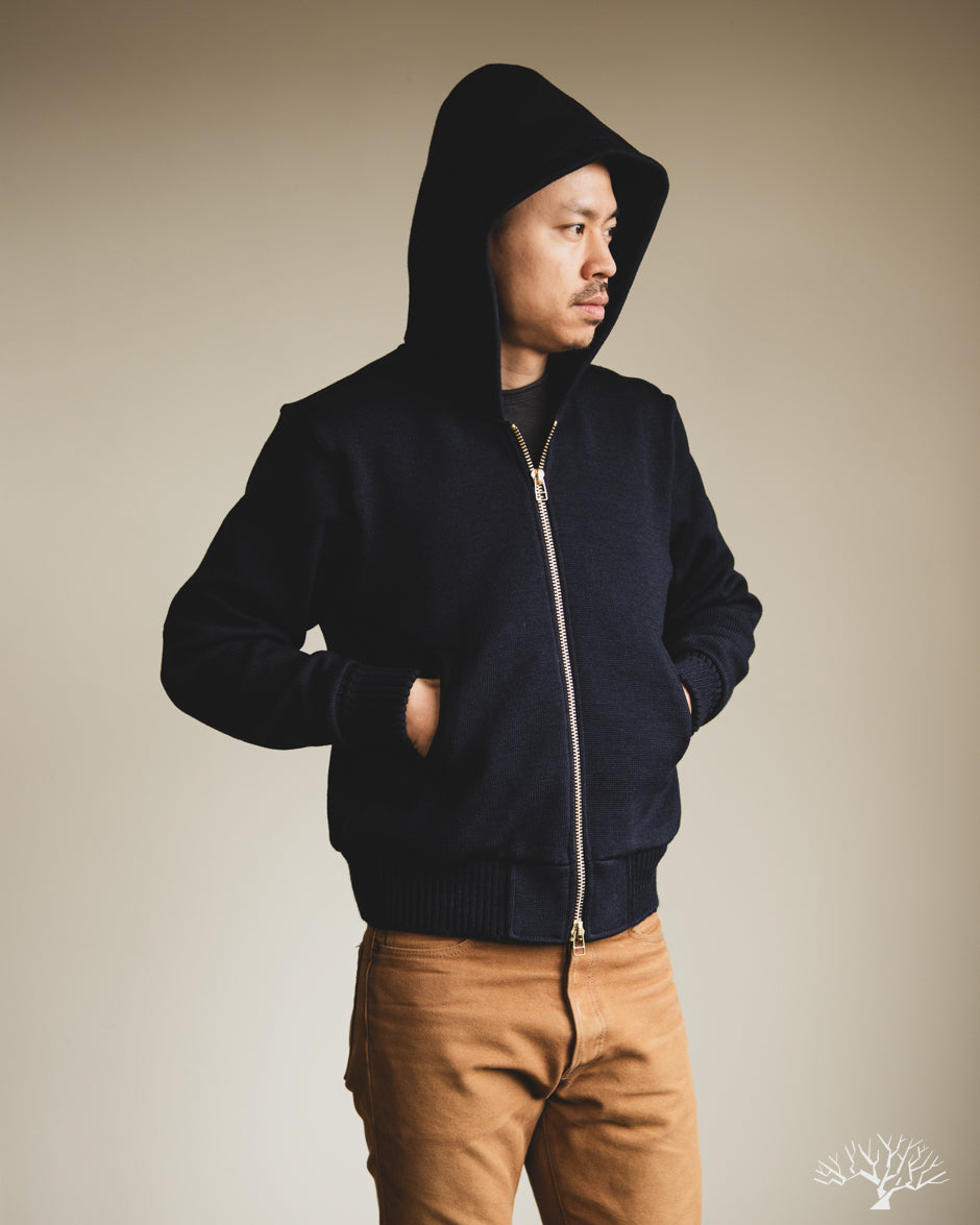 Dehen 1920 - Full-Throttle Moto-Hoodie - Dark Navy – Withered Fig