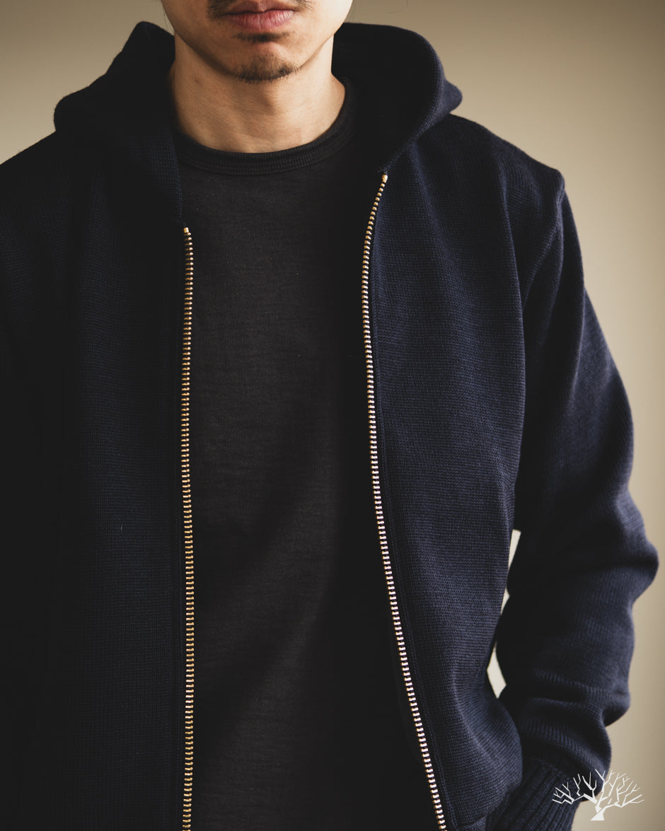 Dehen 1920 - Full-Throttle Moto-Hoodie - Dark Navy – Withered Fig