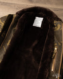 Dehen 1920 N-1 Deck Jacket - Dry Wax Cotton Darkwood Camo Brown Mouton