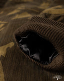 Dehen 1920 N-1 Deck Jacket - Dry Wax Cotton Darkwood Camo Brown Mouton