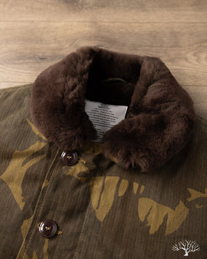 Dehen 1920 - N-1 Deck Jacket - Dry Wax Cotton Darkwood Camo Brown