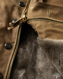 Dehen 1920 N-1 Deck Jacket - Hardtack Waxed Canvas Grey Mouton