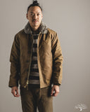 Dehen 1920 N-1 Deck Jacket - Hardtack Waxed Canvas Grey Mouton