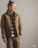Dehen 1920 N-1 Deck Jacket - Hardtack Waxed Canvas Grey Mouton