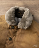 Dehen 1920 N-1 Deck Jacket - Hardtack Waxed Canvas Grey Mouton