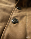 Dehen 1920 N-1 Deck Jacket - Hardtack Waxed Canvas Grey Mouton