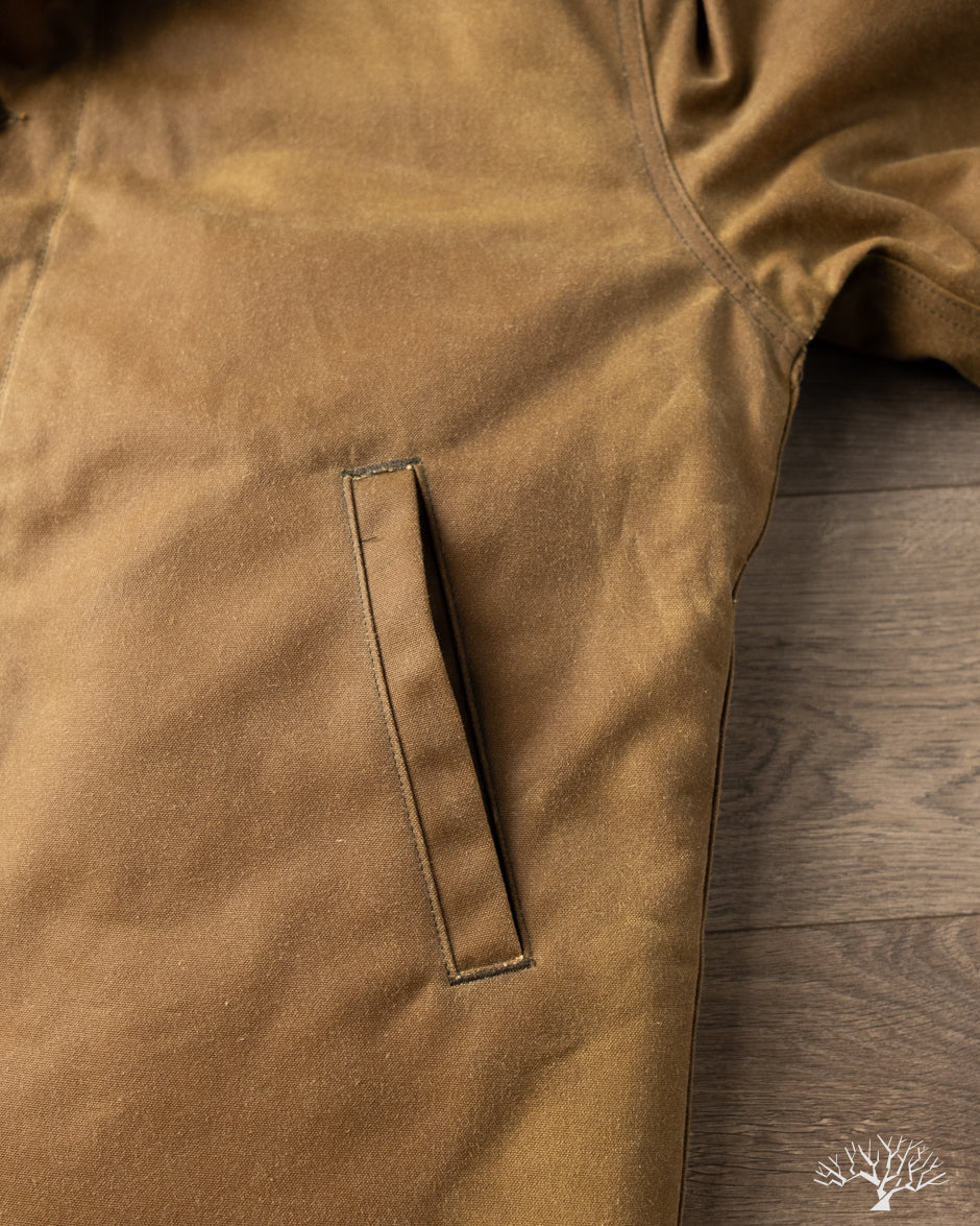 Dehen 1920 N-1 Deck Jacket - Hardtack Waxed Canvas Grey Mouton